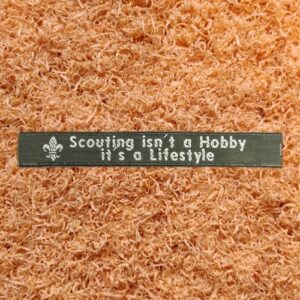 Geweven naamlint Scouting isn't a Hobby, it's a Lifestyle – Funbadges