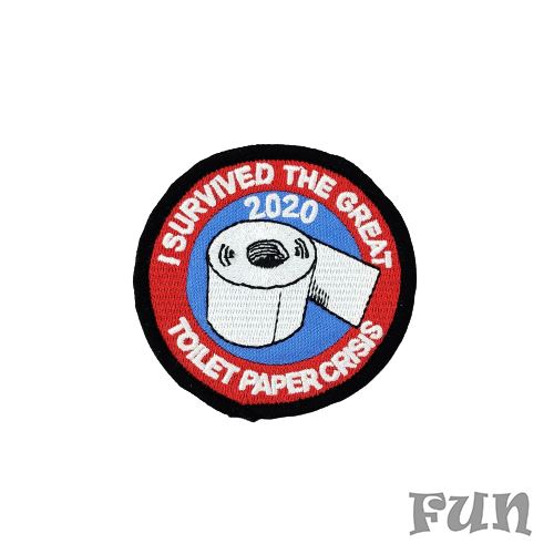 Athena Brands TP01 'I Survived The Great Toilet Paper Crisis 2020' Embroidered Patch – Hook & Loop